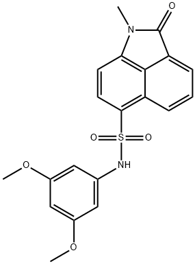 N-(3,5-dimethoxyphenyl)-1-methyl-2-oxo-1,2-dihydrobenzo[cd]indole-6-sulfonamide Struktur