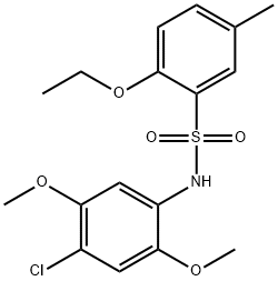 N-(4-chloro-2,5-dimethoxyphenyl)-2-ethoxy-5-methylbenzenesulfonamide Struktur