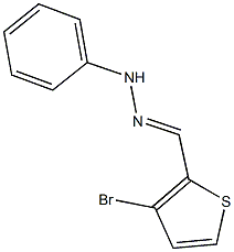 3-bromothiophene-2-carbaldehyde phenylhydrazone Struktur