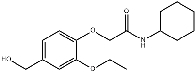 N-cyclohexyl-2-[2-ethoxy-4-(hydroxymethyl)phenoxy]acetamide Struktur