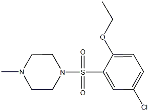 4-chloro-2-[(4-methyl-1-piperazinyl)sulfonyl]phenyl ethyl ether Struktur