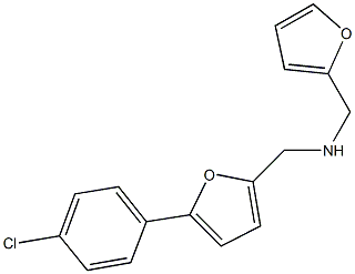 N-{[5-(4-chlorophenyl)-2-furyl]methyl}-N-(2-furylmethyl)amine Struktur