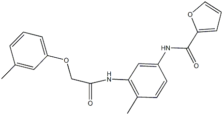 N-(4-methyl-3-{[(3-methylphenoxy)acetyl]amino}phenyl)-2-furamide Struktur