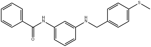 N-(3-{[4-(methylsulfanyl)benzyl]amino}phenyl)benzamide Struktur