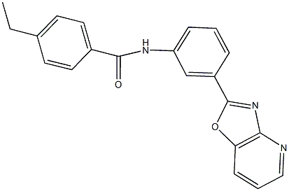 4-ethyl-N-(3-[1,3]oxazolo[4,5-b]pyridin-2-ylphenyl)benzamide Struktur