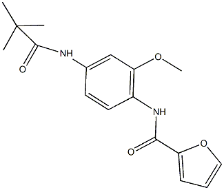 N-{4-[(2,2-dimethylpropanoyl)amino]-2-methoxyphenyl}-2-furamide Struktur