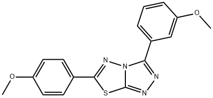 3-(3-methoxyphenyl)-6-(4-methoxyphenyl)[1,2,4]triazolo[3,4-b][1,3,4]thiadiazole Struktur