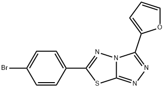 6-(4-bromophenyl)-3-(2-furyl)[1,2,4]triazolo[3,4-b][1,3,4]thiadiazole Struktur