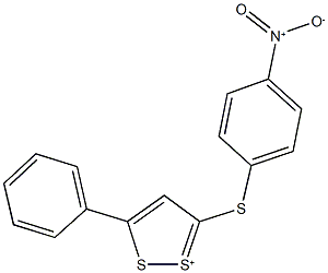 5-[(4-nitrophenyl)sulfanyl]-3-phenyl-1,2-dithiol-1-ium Struktur