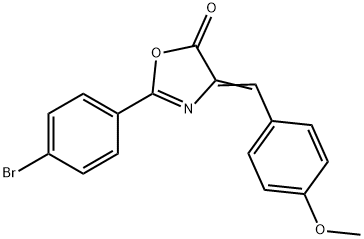 2-(4-bromophenyl)-4-(4-methoxybenzylidene)-1,3-oxazol-5(4H)-one Struktur