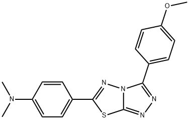 N-{4-[3-(4-methoxyphenyl)[1,2,4]triazolo[3,4-b][1,3,4]thiadiazol-6-yl]phenyl}-N,N-dimethylamine Struktur