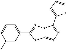 3-(2-furyl)-6-(3-methylphenyl)[1,2,4]triazolo[3,4-b][1,3,4]thiadiazole Struktur