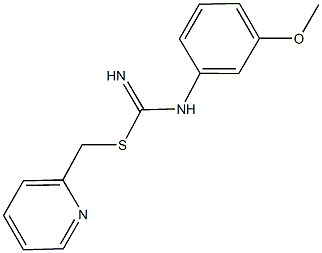 2-pyridinylmethyl N-(3-methoxyphenyl)imidothiocarbamate Struktur