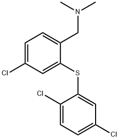 N-{4-chloro-2-[(2,5-dichlorophenyl)sulfanyl]benzyl}-N,N-dimethylamine Struktur