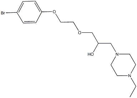 1-[2-(4-bromophenoxy)ethoxy]-3-(4-ethyl-1-piperazinyl)-2-propanol Struktur