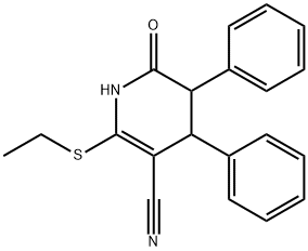 2-(ethylsulfanyl)-6-oxo-4,5-diphenyl-1,4,5,6-tetrahydro-3-pyridinecarbonitrile Struktur