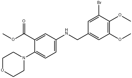 methyl 5-[(3-bromo-4,5-dimethoxybenzyl)amino]-2-(4-morpholinyl)benzoate Struktur