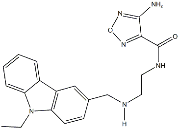 4-amino-N-(2-{[(9-ethyl-9H-carbazol-3-yl)methyl]amino}ethyl)-1,2,5-oxadiazole-3-carboxamide Struktur