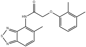 2-(2,3-dimethylphenoxy)-N-(5-methyl-2,1,3-benzothiadiazol-4-yl)acetamide Struktur