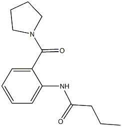 N-[2-(1-pyrrolidinylcarbonyl)phenyl]butanamide Struktur