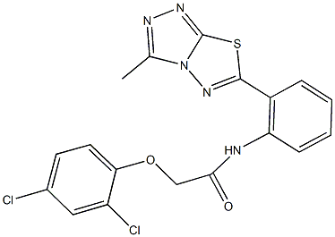 2-(2,4-dichlorophenoxy)-N-[2-(3-methyl[1,2,4]triazolo[3,4-b][1,3,4]thiadiazol-6-yl)phenyl]acetamide Struktur