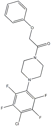 2-[4-(4-chloro-2,3,5,6-tetrafluorophenyl)-1-piperazinyl]-2-oxoethyl phenyl ether Struktur