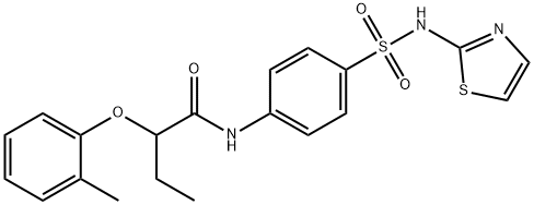 2-(2-methylphenoxy)-N-{4-[(1,3-thiazol-2-ylamino)sulfonyl]phenyl}butanamide Struktur