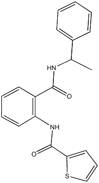 N-(2-{[(1-phenylethyl)amino]carbonyl}phenyl)-2-thiophenecarboxamide Struktur