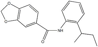 N-(2-sec-butylphenyl)-1,3-benzodioxole-5-carboxamide Struktur