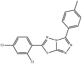 6-(2,4-dichlorophenyl)-3-(4-methylphenyl)[1,2,4]triazolo[3,4-b][1,3,4]thiadiazole Struktur