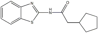 N-(1,3-benzothiazol-2-yl)-2-cyclopentylacetamide Struktur