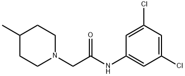 N-(3,5-dichlorophenyl)-2-(4-methyl-1-piperidinyl)acetamide Struktur