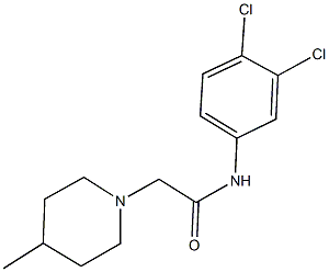 N-(3,4-dichlorophenyl)-2-(4-methyl-1-piperidinyl)acetamide Struktur