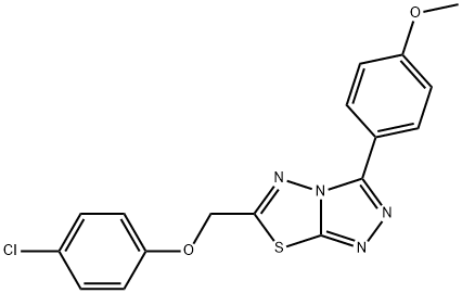 6-[(4-chlorophenoxy)methyl]-3-(4-methoxyphenyl)[1,2,4]triazolo[3,4-b][1,3,4]thiadiazole Struktur