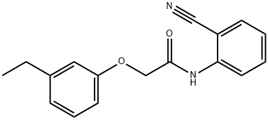 N-(2-cyanophenyl)-2-(3-ethylphenoxy)acetamide Struktur