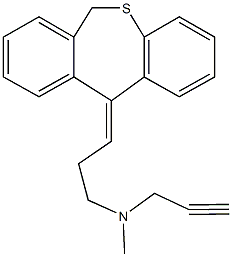 N-(3-dibenzo[b,e]thiepin-11(6H)-ylidenepropyl)-N-methyl-N-(2-propynyl)amine Struktur