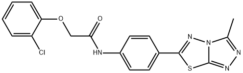 2-(2-chlorophenoxy)-N-[4-(3-methyl[1,2,4]triazolo[3,4-b][1,3,4]thiadiazol-6-yl)phenyl]acetamide Struktur