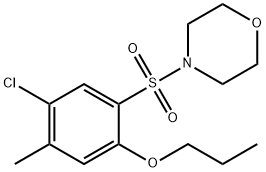 4-chloro-5-methyl-2-(4-morpholinylsulfonyl)phenyl propyl ether Struktur