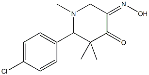 6-(4-chlorophenyl)-1,5,5-trimethyl-3,4-piperidinedione 3-oxime Struktur