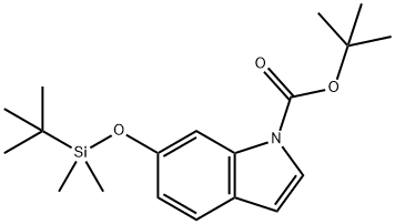 tert-butyl 6-{[tert-butyl(dimethyl)silyl]oxy}-1H-indole-1-carboxylate Struktur