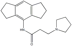 N-(1,2,3,5,6,7-hexahydro-s-indacen-4-yl)-3-(1-pyrrolidinyl)propanamide Struktur