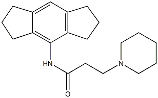 N-(1,2,3,5,6,7-hexahydro-s-indacen-4-yl)-3-(1-piperidinyl)propanamide Struktur