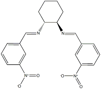 N~1~,N~2~-bis(3-nitrobenzylidene)-1,2-cyclohexanediamine Struktur