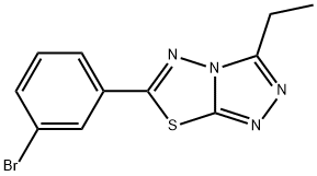 6-(3-bromophenyl)-3-ethyl[1,2,4]triazolo[3,4-b][1,3,4]thiadiazole Struktur