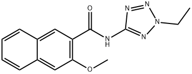 N-(2-ethyl-2H-tetraazol-5-yl)-3-methoxy-2-naphthamide Struktur