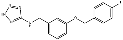 N-{3-[(4-fluorobenzyl)oxy]benzyl}-N-(2H-tetraazol-5-yl)amine Struktur