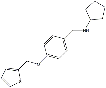 N-cyclopentyl-N-[4-(2-thienylmethoxy)benzyl]amine Struktur