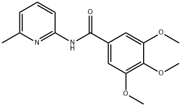 3,4,5-trimethoxy-N-(6-methyl-2-pyridinyl)benzamide Struktur