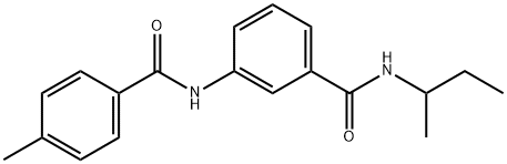 N-(sec-butyl)-3-[(4-methylbenzoyl)amino]benzamide Struktur