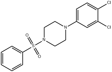 1-(3,4-dichlorophenyl)-4-(phenylsulfonyl)piperazine Struktur